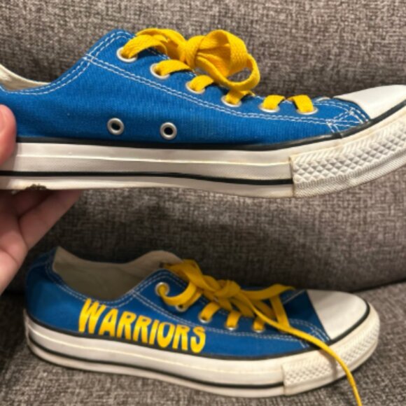 Converse Blue Chuck Taylor Golden State Warriors Sneakers Size Men 7 Women 9 - Picture 3 of 5